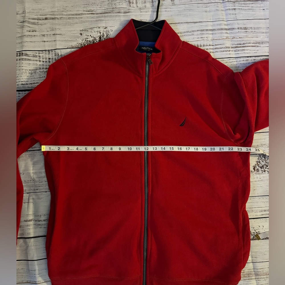 Nautica Zip Fleece XL Red - Picture 3 of 8